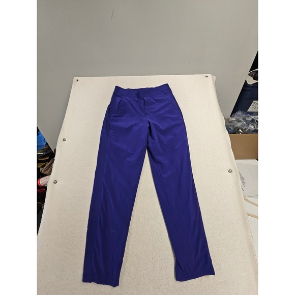 Athleta Pants - Athleta Womens Purple Ribbed Waist Straight Leg Athletic Pants Size 4 Commuter